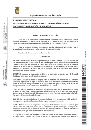 Kép Resolución de Alcaldía bolsa empleo alcaldia